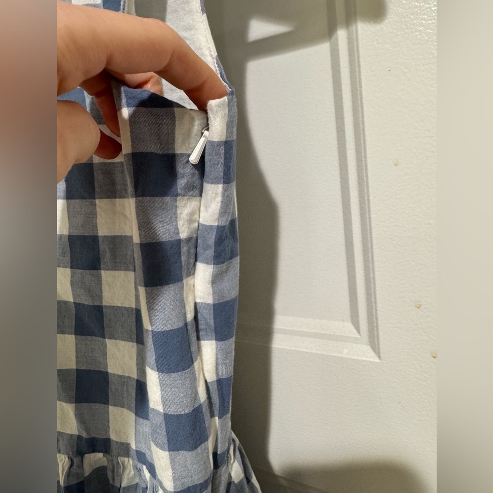 GAP kids Blue Gingham Eyelet trim dress - Picture 3 of 6